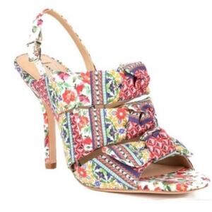 🔥 Antonio Melani Vilada Floral Triple Bow Slingback Heels